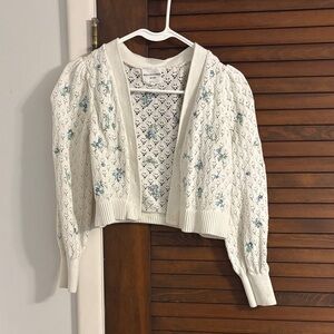 Lylac Knit Cardigan Sweater - Embroidered